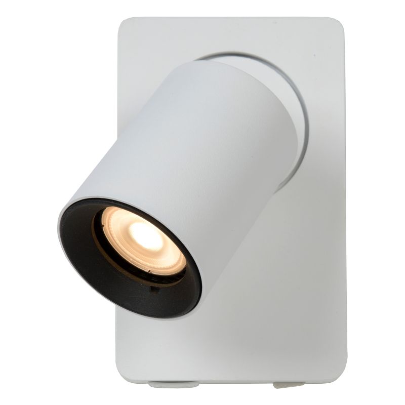 NIGEL Wall spotlight 1xGU10/5W + USB White